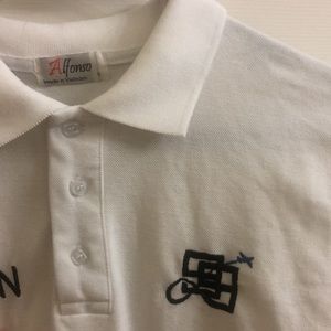 Ninety-Nines small white polo shirt